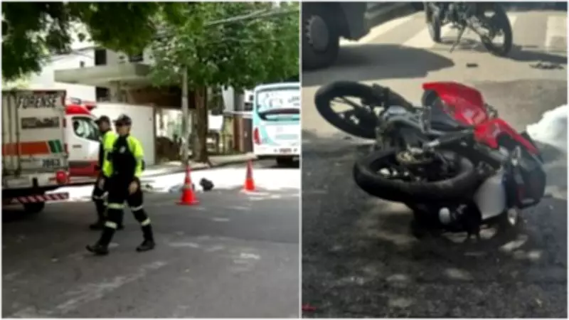 Motociclista sem habilitação morre atropelado por ônibus em Fortaleza após avançar via