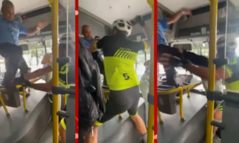 Motorista de ônibus e ciclista se agridem em briga de trânsito em Feira de Santana