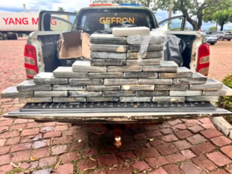 Motorista preso com 44 kg de cocaína em Cuiabá após operação da Gefron e Rotam