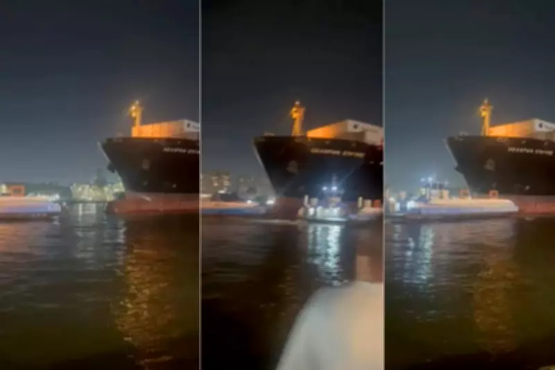 MPF investiga colisão de navio com balsas no Porto de Santos após tripulantes saltarem no mar