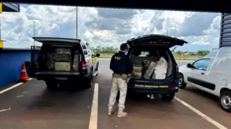 Mulher é presa com mais de meia tonelada de maconha na BR-050 após simular defeito no carro