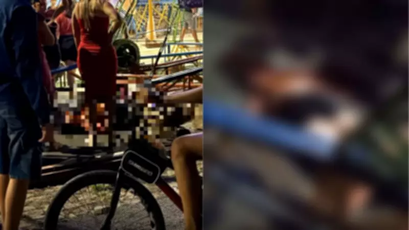 Mulher sofre queda grave de roda-gigante em parque de diversões no Piauí