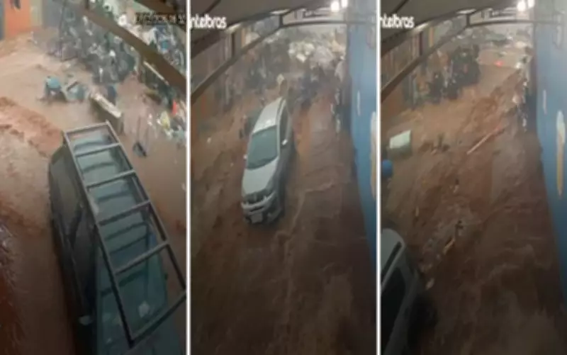 Muro de cooperativa de reciclagem desaba durante temporal em Ribeirão Preto e lixo invade ruas