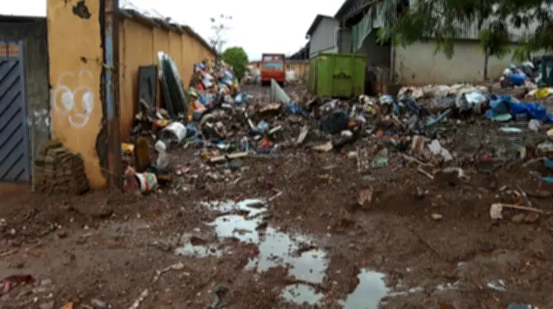 Muro de cooperativa de reciclagem desaba em Ribeirão Preto e lixo invade casas durante temporal