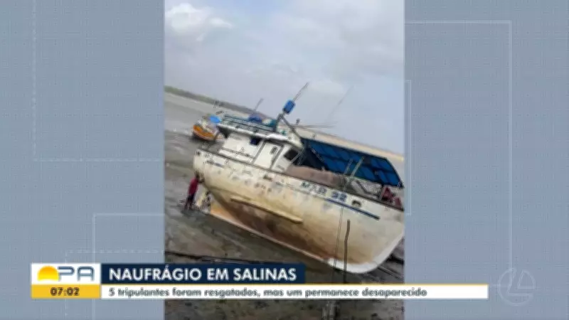 Naufrágio na costa do Pará deixa pescador desaparecido e cinco resgatados