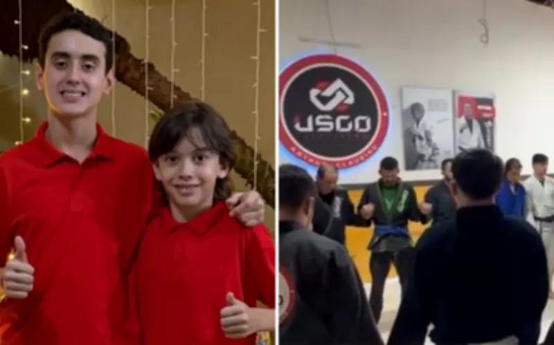 Netos de prefeito mortos pelo pai recebem homenagem emocionante em aula de jiu-jitsu