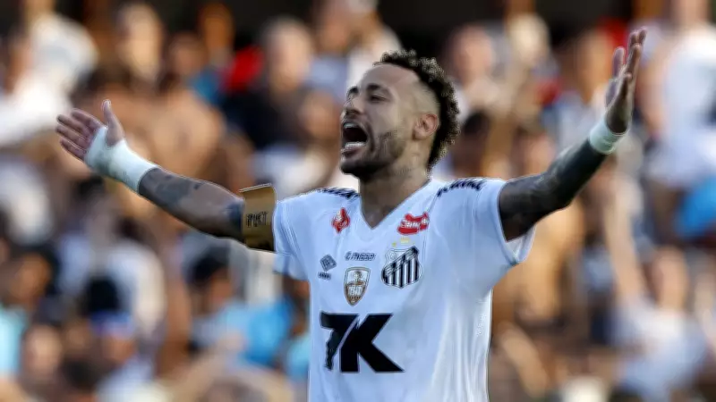 Neymar brilha sob chuva e dá primeira vitória ao Santos no Brasileirão