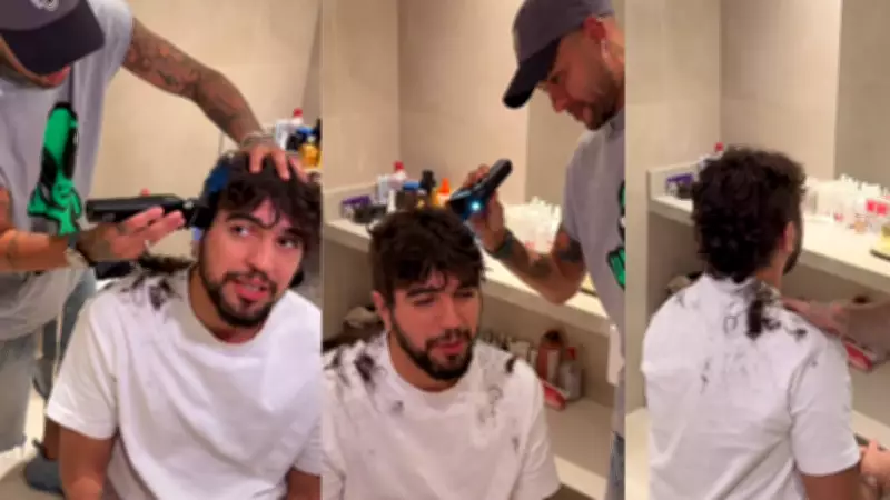 Neymar corta cabelo de Nattan, atração do carnaval de BH, em momento viral