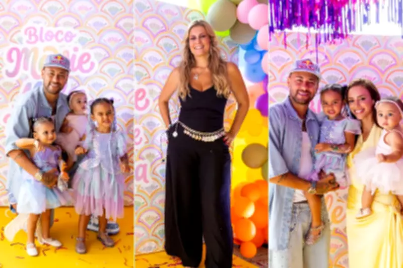 Neymar e Bruna Biancardi organizam bloquinho de Carnaval privado para as filhas em mansão em Santos