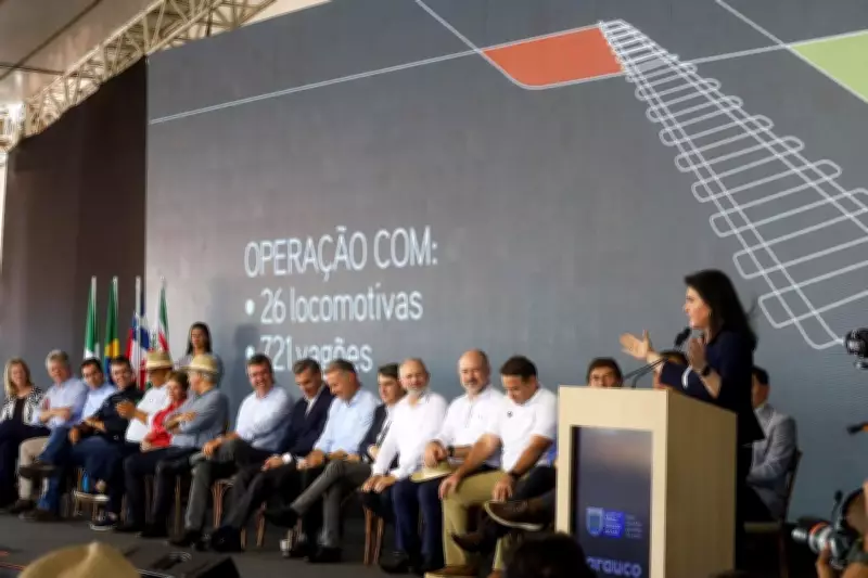 Novo ramal ferroviário em Inocência liga MS à malha nacional e reduz tráfego de caminhões