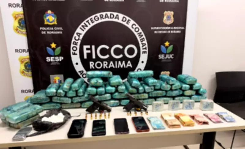 Operação da Ficco apreende 38 kg de drogas, R$ 46 mil e armas em Boa Vista