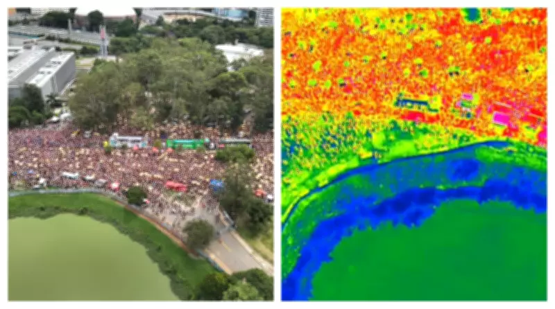 PM usa drone com câmera térmica para segurança de foliões em blocos de pós-carnaval em SP