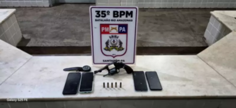 Polícia apreende revólver calibre 38 e munições em Santarém, Pará