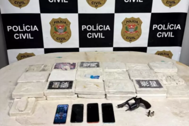 Polícia Civil apreende revólver, drogas e celulares após tiroteio em Santos