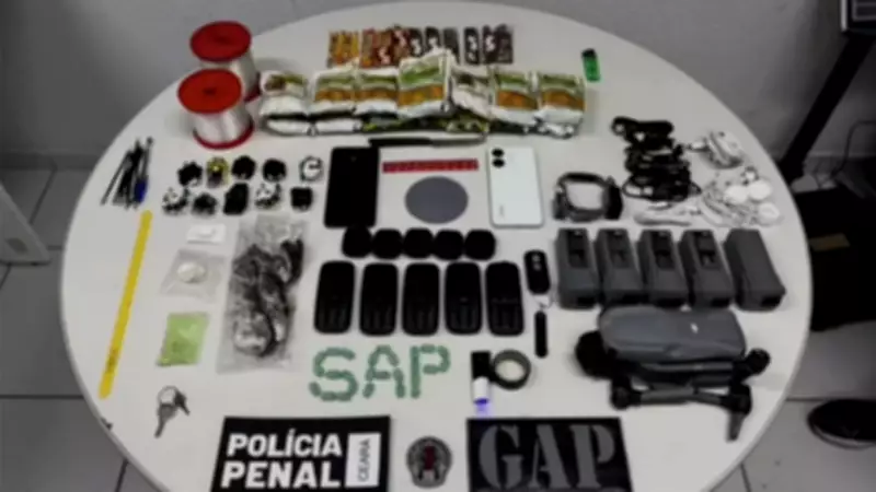 Polícia prende trio que usava drone para levar drogas e celulares a presídio na RMF