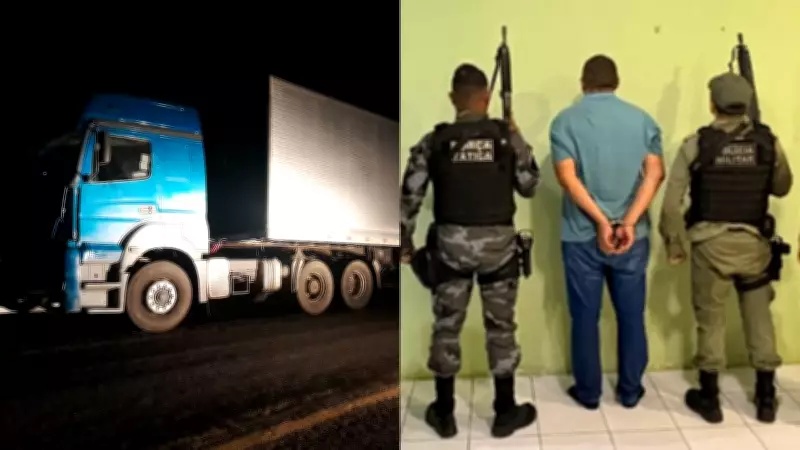 Policiais prendem suspeito de quadrilha com carreta roubada carregada de biscoitos no Piauí