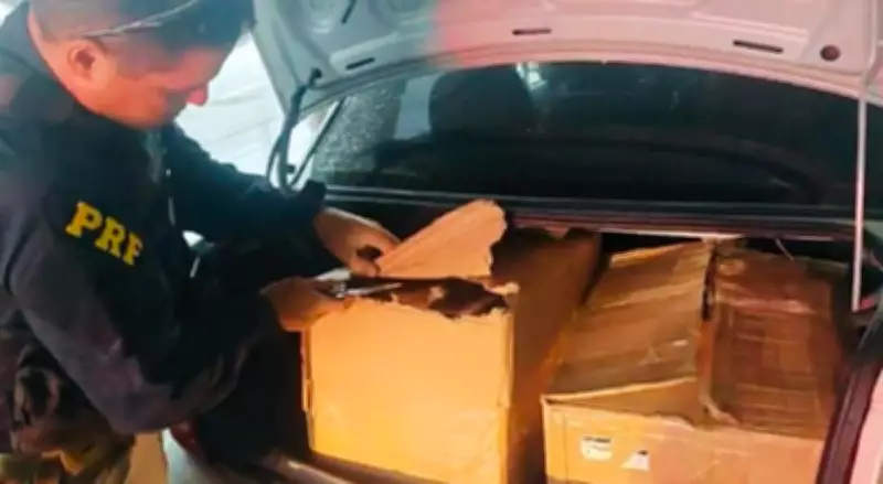 PRF apreende 1,6 mil maços de cigarros contrabandeados em Parnamirim, RN