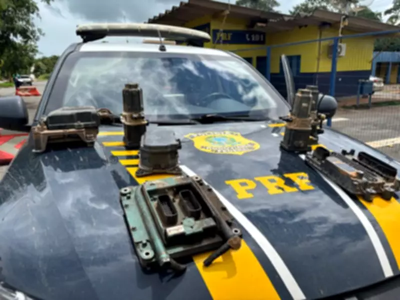 PRF prende dois homens e recupera módulos eletrônicos furtados de caminhões em Minas Gerais