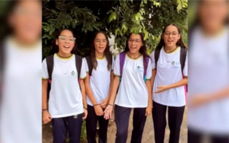 Quadrigêmeas de Goiás viralizam com vídeos de louvores evangélicos nas redes sociais