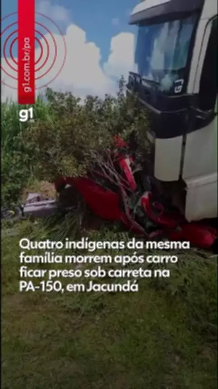 Quatro indígenas da mesma família morrem em grave acidente com carreta na PA-150 no Pará