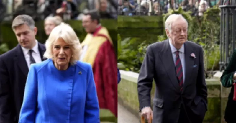 Rainha Camilla e ex-marido Andrew Parker Bowles se encontram em evento raro