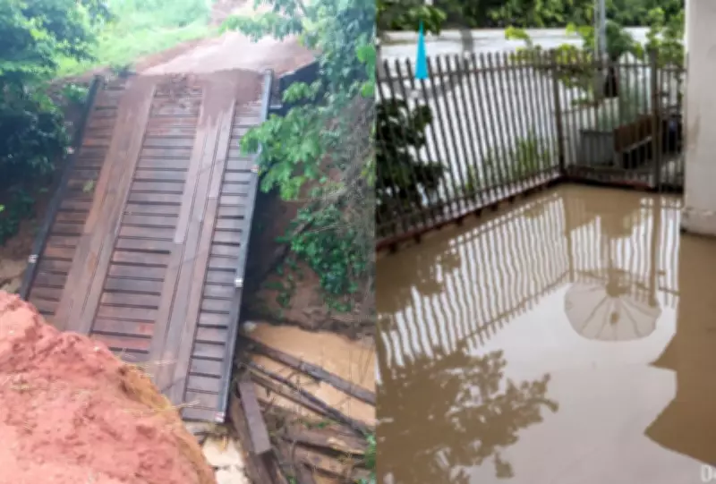 Rio Taquari atinge cota de inundação e ameaça moradores em Coxim (MS)