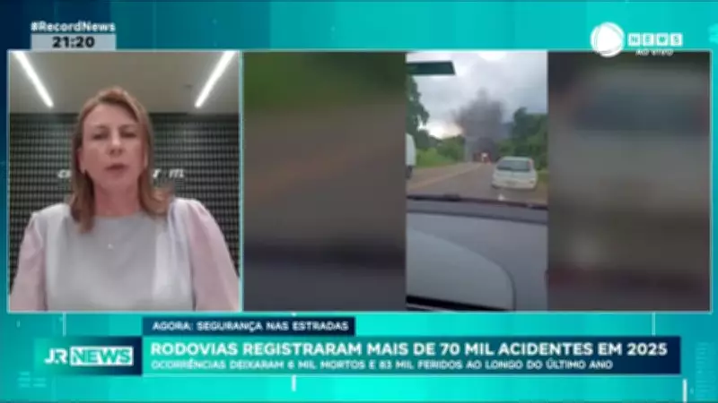 Rodovias brasileiras registram mais de 70 mil acidentes em 2025, com 6 mil mortos