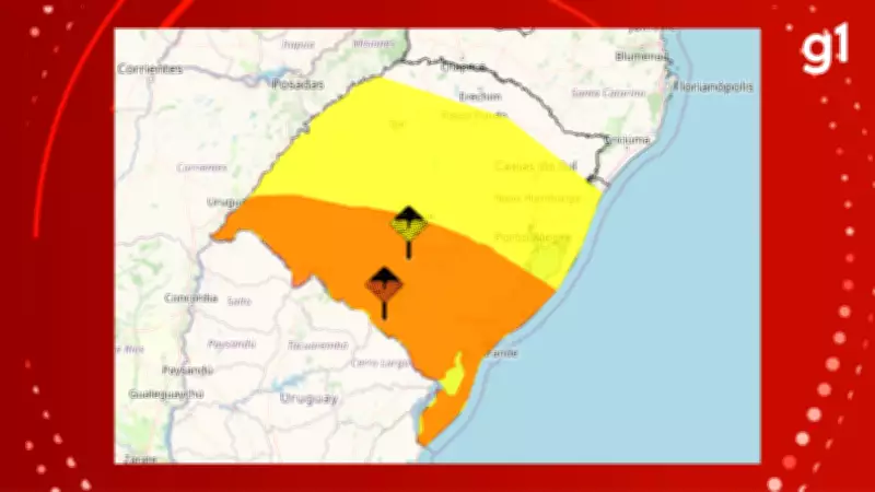 RS em alerta: frente fria traz risco de tempestades com vento forte e granizo
