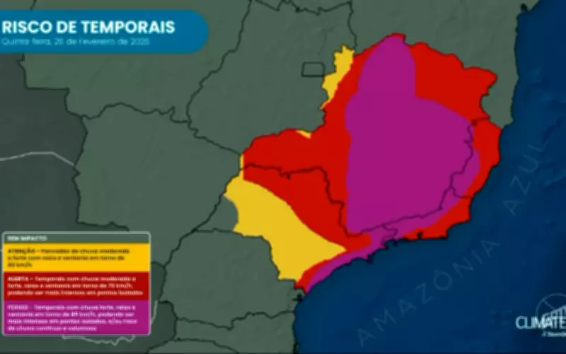 Sul de Minas em alerta máximo para temporais com previsão de mais de 20 mm de chuva