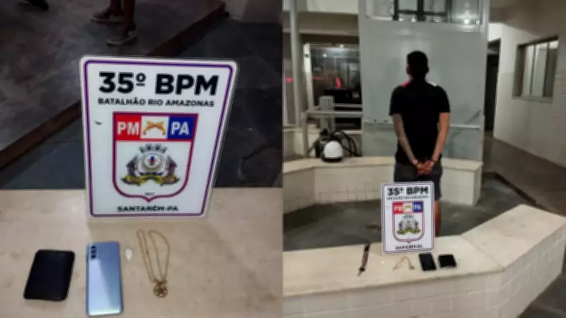 Suspeito de roubo é preso com cordão de ouro e drogas em Santarém, Pará