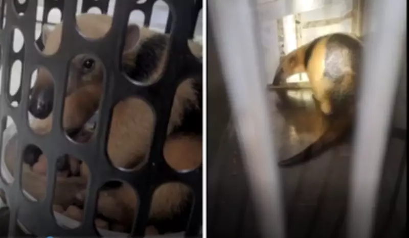 Tamanduá-mirim é capturado em quintal de Sumaré após ser encontrado em cesto de roupas