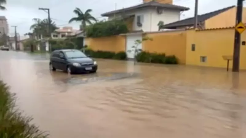 Temporal causa alagamentos e deslizamentos no Vale do Paraíba e Litoral Norte