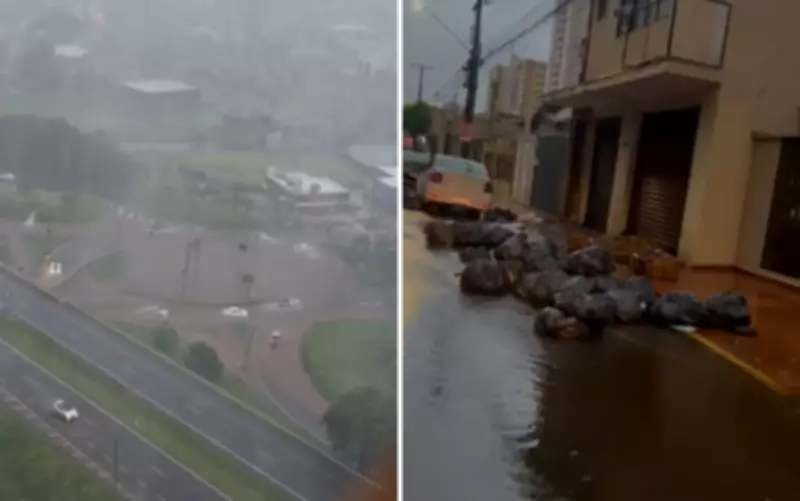 Temporal causa alagamentos e estragos em Ribeirão Preto após chuva de 42 mm