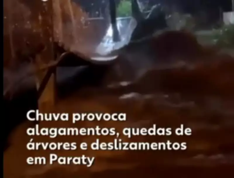 Temporal em Paraty causa alagamentos, queda de 25 árvores e deslizamentos de terra