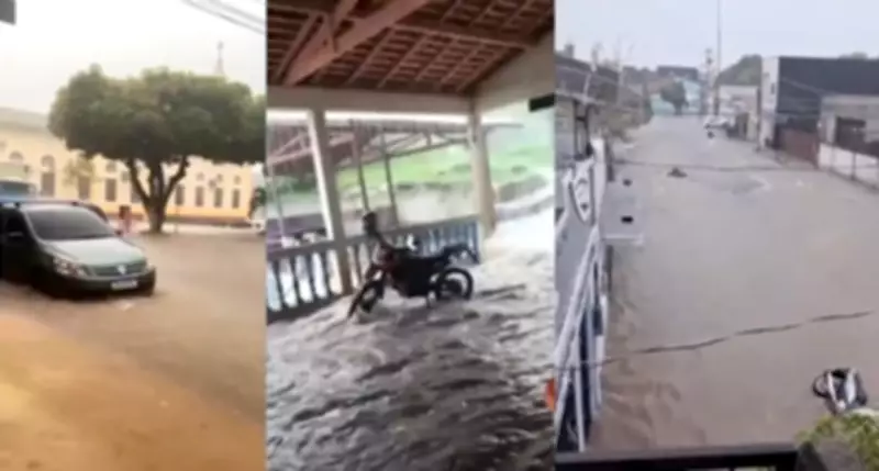 Temporal intenso causa alagamentos e invade casas em Baião, no Pará