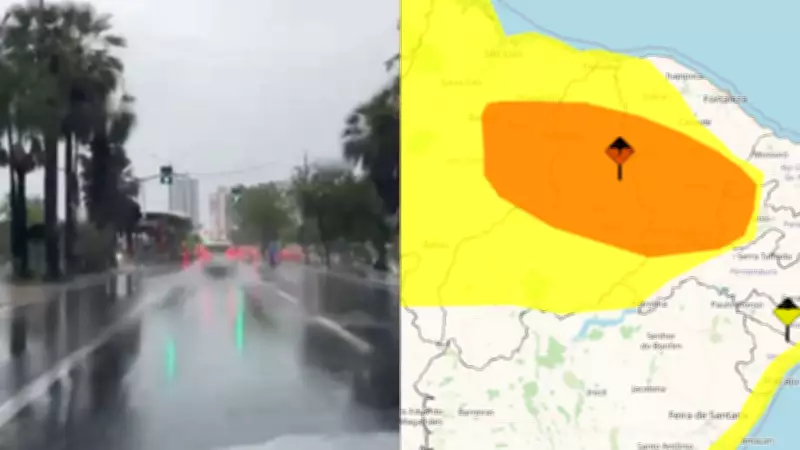 Teresina em alerta máximo após seis horas de chuva intensa e alta incidência de raios