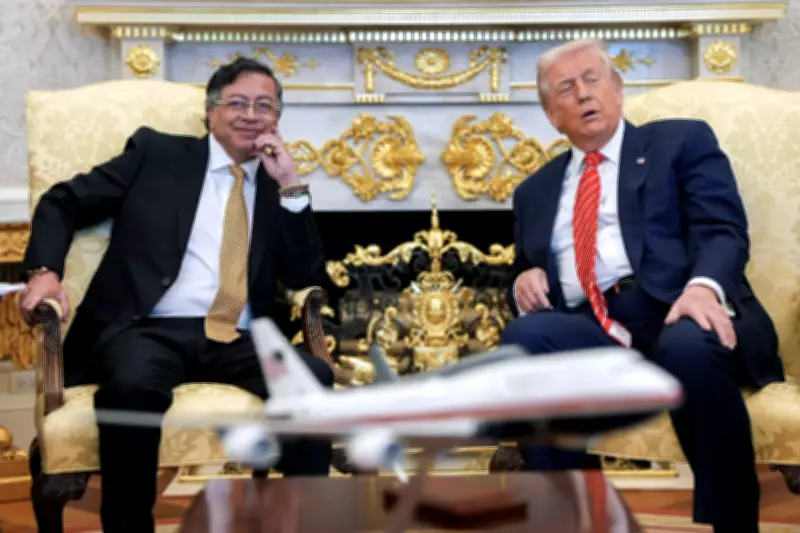 Trump e Petro encerram meses de tensão em reunião na Casa Branca sobre narcotráfico