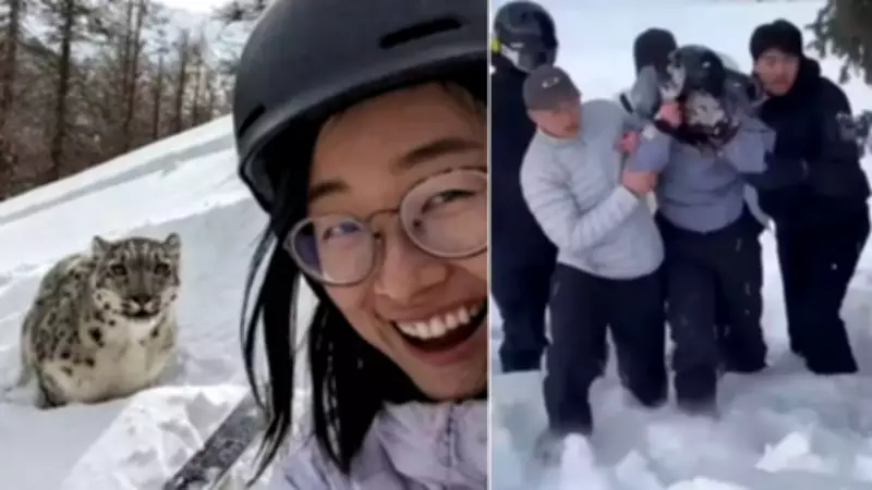 Turista atacada por leopardo-das-neves na China registra selfie momentos antes do incidente