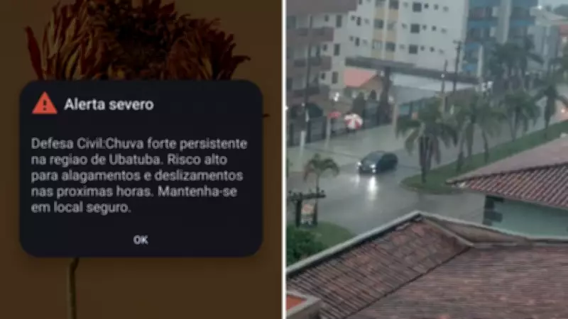 Ubatuba em alerta moderado para deslizamentos após chuvas intensas no Litoral Norte