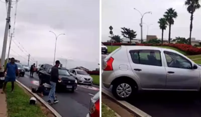 Vazamento de óleo em avenida causa derrapagens e queda de motociclista em Campinas