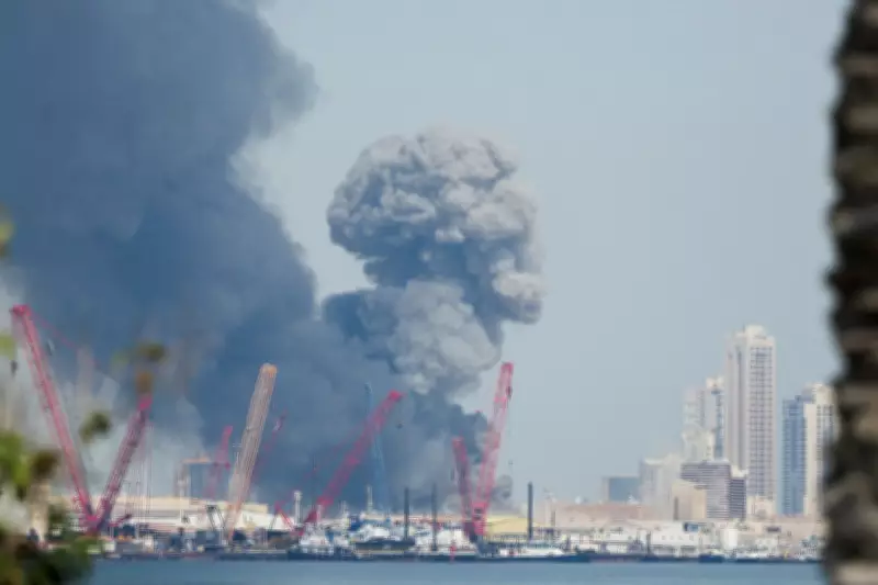 Vídeo captura momento exato de míssil iraniano atingindo base americana no Bahrein