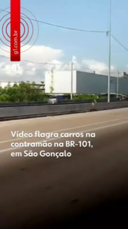 Vídeo flagra carros na contramão na BR-101 após tentativa de assalto em São Gonçalo