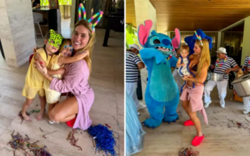 Vini Jr. surpreende Virginia e filhos com bloquinho de Carnaval privativo em Goiânia