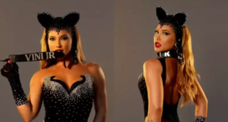 Virginia Fonseca veste coleira com nome de Vini Jr e homenageia Luma de Oliveira no Carnaval