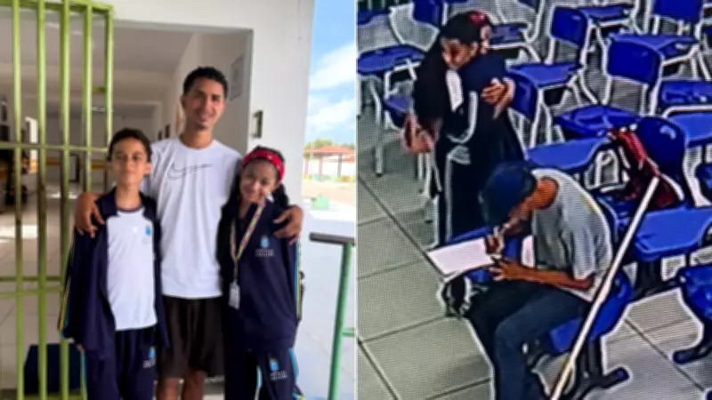 Zelador viraliza no MA ao ajudar aluno e revela ter estudado na mesma escola