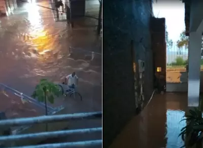 Chuva intensa provoca novos alagamentos e desabamento em Itaperuna, no RJ