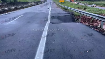 Rodovia Campinas-Monte Mor é liberada após erosão causada por temporal em Hortolândia
