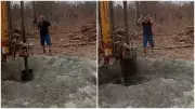 Agricultor encontra possível poço de petróleo ao perfurar solo em busca de água no Ceará