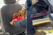 Casal paraguaio é preso em SP com 145 kg de maconha escondidos no banco do carro