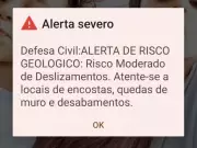 Defesa Civil emite alerta severo de risco geológico para cidades de Minas Gerais